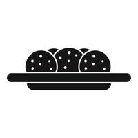 falafel ikon enkel vektor. matlagning pita vektor