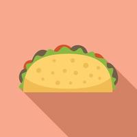 restaurang taco ikon platt vektor. mexikansk mat vektor