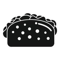 weicher Taco-Symbol einfacher Vektor. mexikanische Nahrung vektor