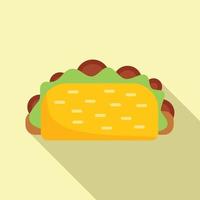Taco-Frühstück-Symbol flacher Vektor. mexikanisches essen vektor