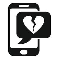 Telefon Abneigung Symbol einfacher Vektor. sozialen Medien vektor