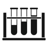 Reagenzglasständer Symbol einfacher Vektor. GVO-Lebensmittel vektor
