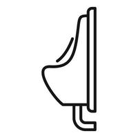 Urinal-Symbol Umrissvektor. Wasserrohr vektor