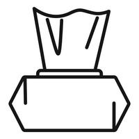 Symbol Umrissvektor für Serviettengewebe. Kiste nass vektor