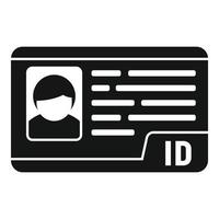 Web-ID-Kartensymbol einfacher Vektor. Fotoabzeichen vektor