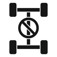 Symbol für Autoaufhängungsservice, einfacher Vektor. Autoteil vektor