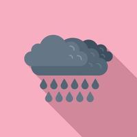 bewölkter Regen Symbol flacher Vektor. Wetterwolke vektor