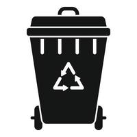 Recycling-Müllsack-Symbol einfachen Vektor. Müll essen vektor