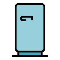 Kühlschrank-Symbol Farbumrissvektor vektor