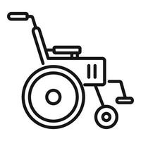 Rollstuhl-Symbol Umrissvektor. Therapie Arzt vektor