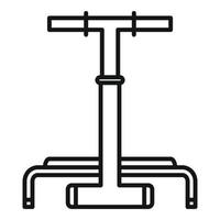 Symbol Umrissvektor für Trainingsgeräte. Sport körperlich vektor