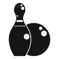 Bowling-Sport-Symbol einfacher Vektor. gesundes Fitnessstudio vektor