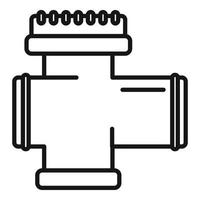 Symbol Umrissvektor für Abwasserrohre. Ablaufsystem vektor