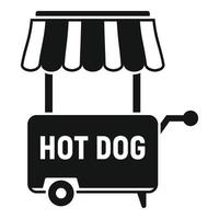 Hot-Dog-Symbol einfacher Vektor. Straßenkiosk vektor