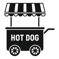 Hot-Dog-Markt-Symbol einfacher Vektor. Kiosk vektor