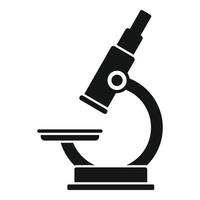 Schulmikroskop-Symbol einfacher Vektor. Studium vektor