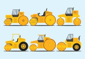 Road Roller Vector Set