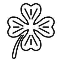 Form Klee Symbol Umriss Vektor. irisches Glück vektor