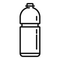 biologisch abbaubarer Plastikflaschen-Symbolumrissvektor. Ökologie recyceln vektor