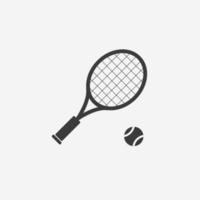 tennis boll ikon vektor. sport, roligt, spel, aktivitet symbol tecken vektor