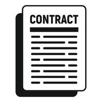 säljare kontrakt ikon enkel vektor. ombud service vektor