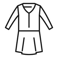 College-Kleid-Symbol-Umrissvektor. modisches Hemd vektor