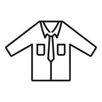 akademisk skjorta ikon översikt vektor. mode kostym vektor