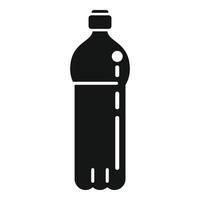 Wasserflasche Symbol einfacher Vektor. biologisch abbaubarer Kunststoff vektor