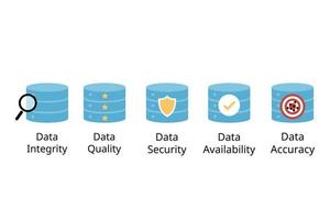 typ av data förvaltning av data integritet, data kvalitet, data noggrannhet vektor