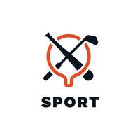 Sportikone mit Golfschläger und Baseballschläger vektor