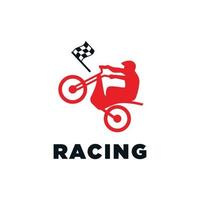 Motocross-Symbol für die Kategorie Rennspiele vektor