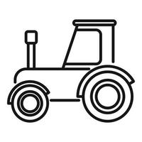 Bauernhof-Traktor-Symbol-Umrissvektor. dörfliche Landwirtschaft vektor