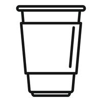 Handwerk Kaffeetasse Symbol Umrissvektor. Öko-Container vektor