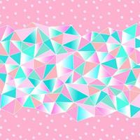söt bakgrund för en prinsessa med kristaller. flerfärgad trianglar flickaktigt mönster. vektor illustration