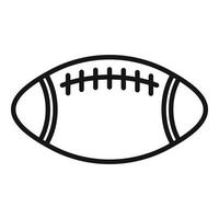 American-Football-Ball-Symbol Umrissvektor. Sportschule vektor