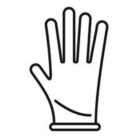 gesunder Handschuh-Symbol-Umrissvektor. Arzt sauber vektor