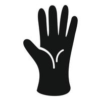 Virus-Handschuh-Symbol einfacher Vektor. Handlatex vektor