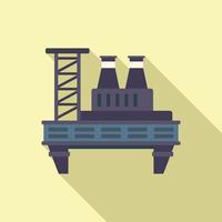 hav rigg ikon platt vektor. gas plattform vektor