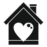 Haus Nächstenliebe Symbol einfachen Vektor. Webhilfe vektor