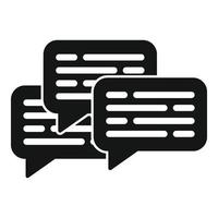 Live-Forum-Chat-Symbol einfacher Vektor. Onlinegeschäft vektor