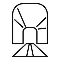 Asphalt-Tunnel-Symbol Umrissvektor. Auto Straße vektor