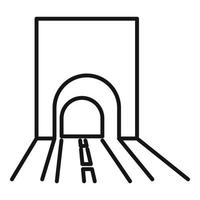 Tunnelsymbol-Umrissvektor anzeigen. mein Stein vektor