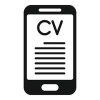 CV-Telefonsymbol einfacher Vektor. Internetarbeit vektor