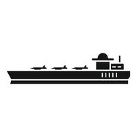 Waffenträgerschiff Symbol einfacher Vektor. Kriegsschiff der Marine vektor