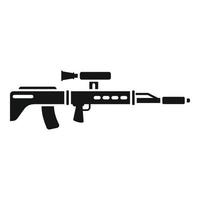 Armee-Scharfschützen-Symbol einfacher Vektor. Gewehrpistole vektor