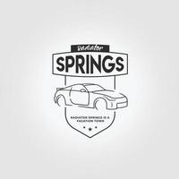 Speed-Car-Logo-Linie Kunst-Vektor-Design-Illustration, Sportwagen, minimalistisches Auto vektor