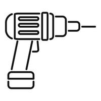 Fahrrad elektrische Bohrmaschine Symbol Umrissvektor. Fixdienst vektor