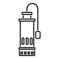 Symbol Umrissvektor für Abwasserpumpe. elektrischer Motor vektor