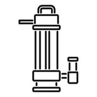 Umrissvektor für Power-Pump-Symbol. Wassersystem vektor