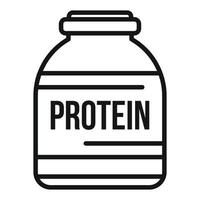 Workout-Protein-Symbol-Umrissvektor. Sporternährung vektor